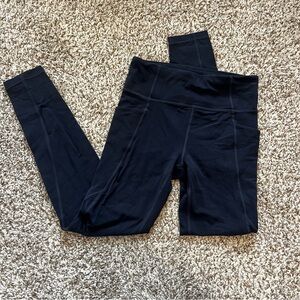 Athleta Girl high Rise Stash Your Treasures Tight Navy Sz 14/XL